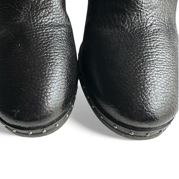 Napoleoni Chelsea Studded Boots Black Ankle Booties Moto Academia 39 Size 8 - Picture 7 of 14